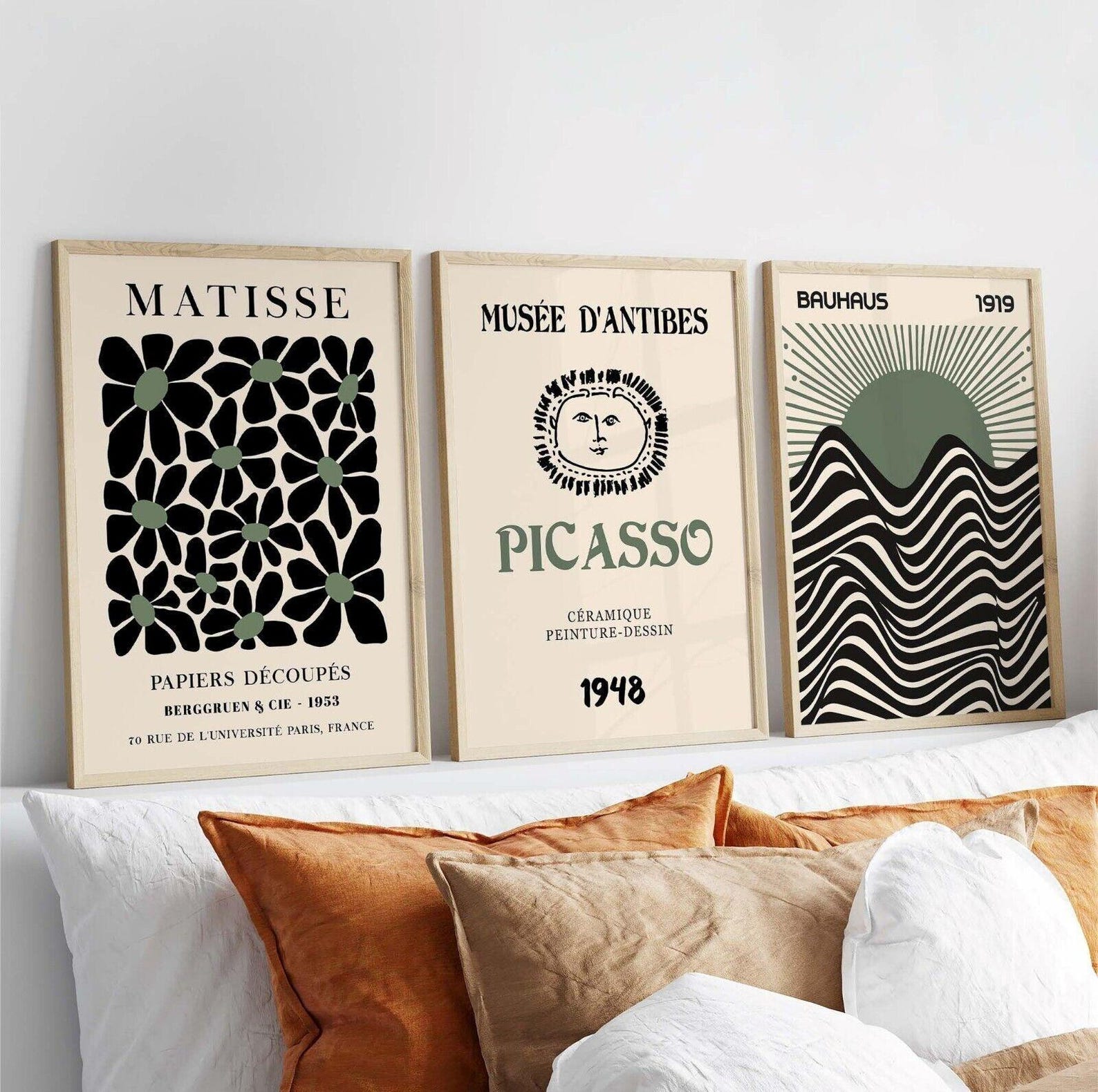 Office Furniture Set - 3-teiliges Set Retro Matisse Leinwand-Wandkunst-Poster -