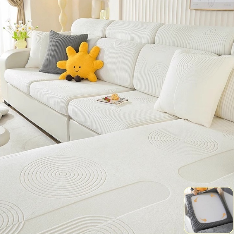 Office Furniture Plus - Elastischer Jacquard-Samt Sofakissenbezug Sektionaler Couch-Sitzbezug Universeller