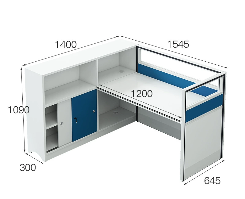 Office Furniture Set - Moderne, schlichte Büroschreibtisch- und Stuhlkombination, Bürozimmer-Mitarbeiter-Sichtschutz,