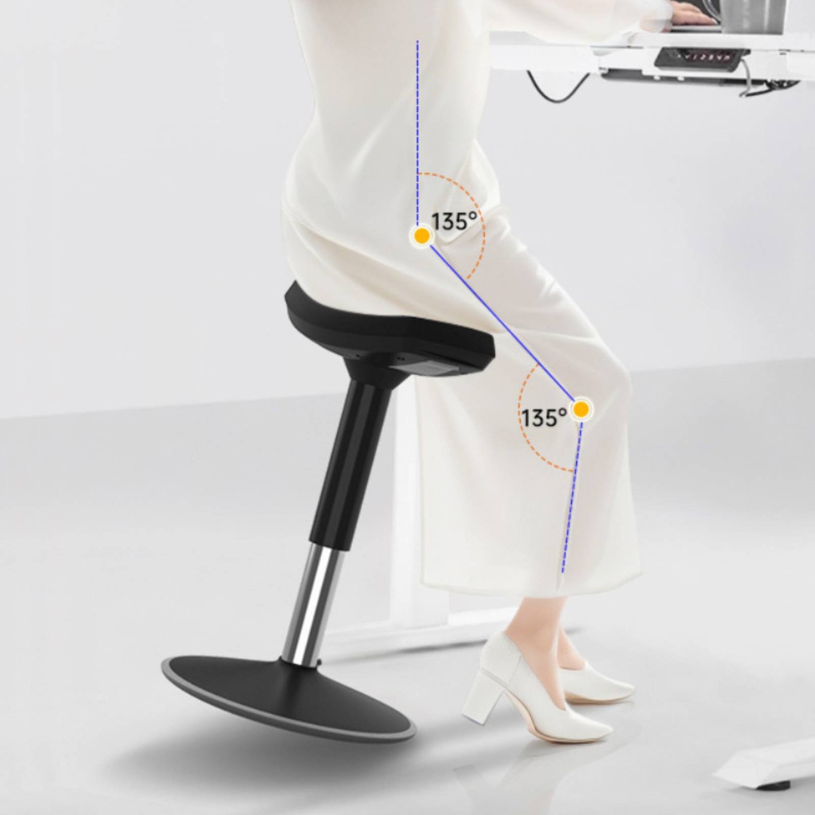 Office Furniture For Home - Sattelsitzhocker Komfortabler Langzeit-Sattelsitzhocker für Büro, Zuhause