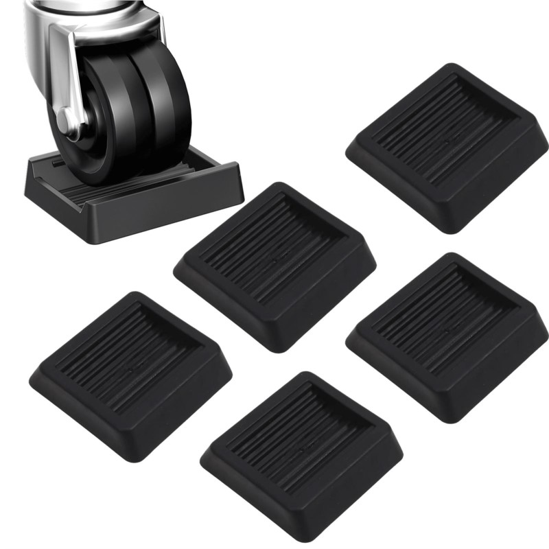 Office Furniture Set - 4-teiliges Set Bürostuhl-Radstopper Möbelrollen-Schutzkappen Hartholzboden-Schutz Anti-Vibrations-Pads