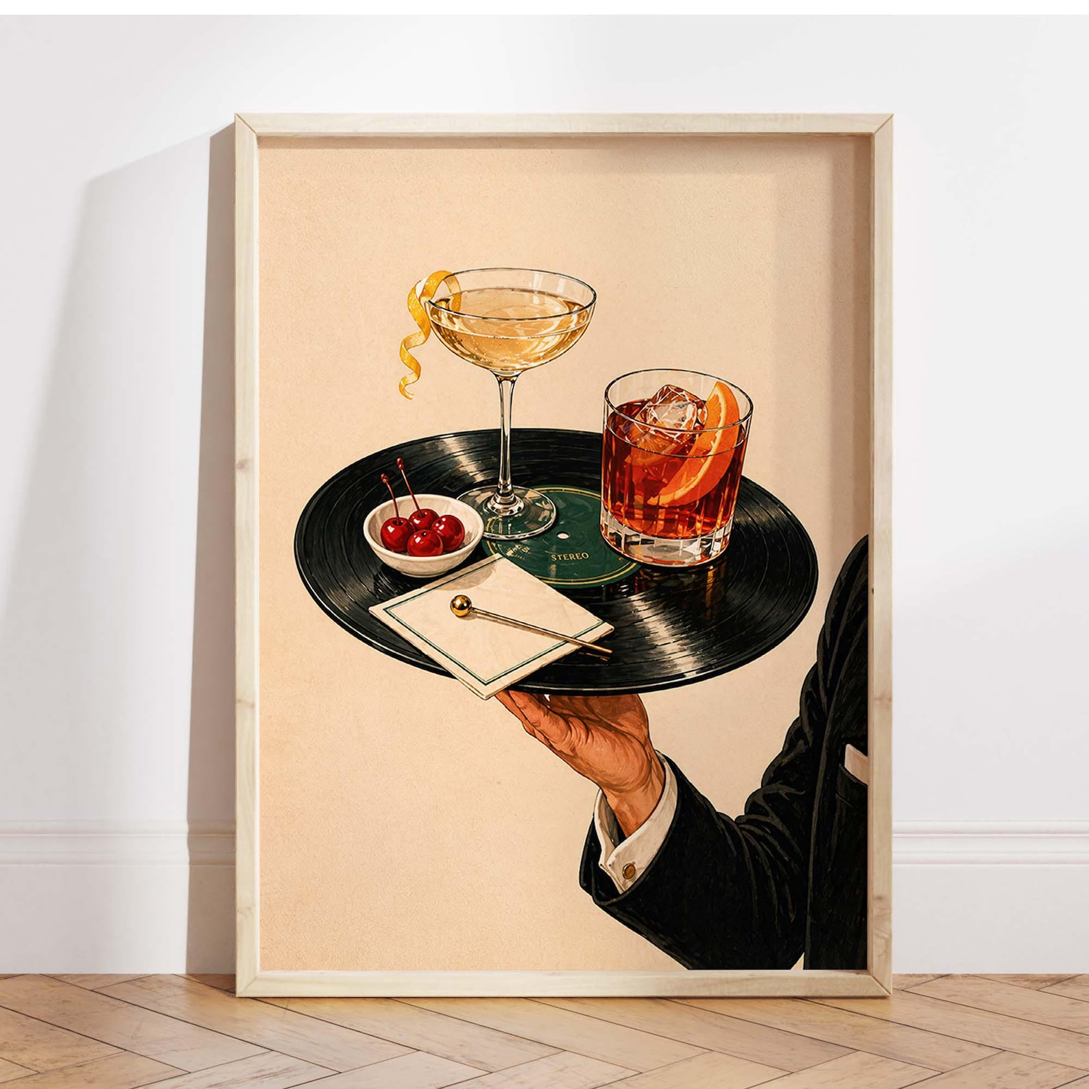 Vintage Schallplatten-Cocktail – Office Furniture For Home Bewertung und Preis