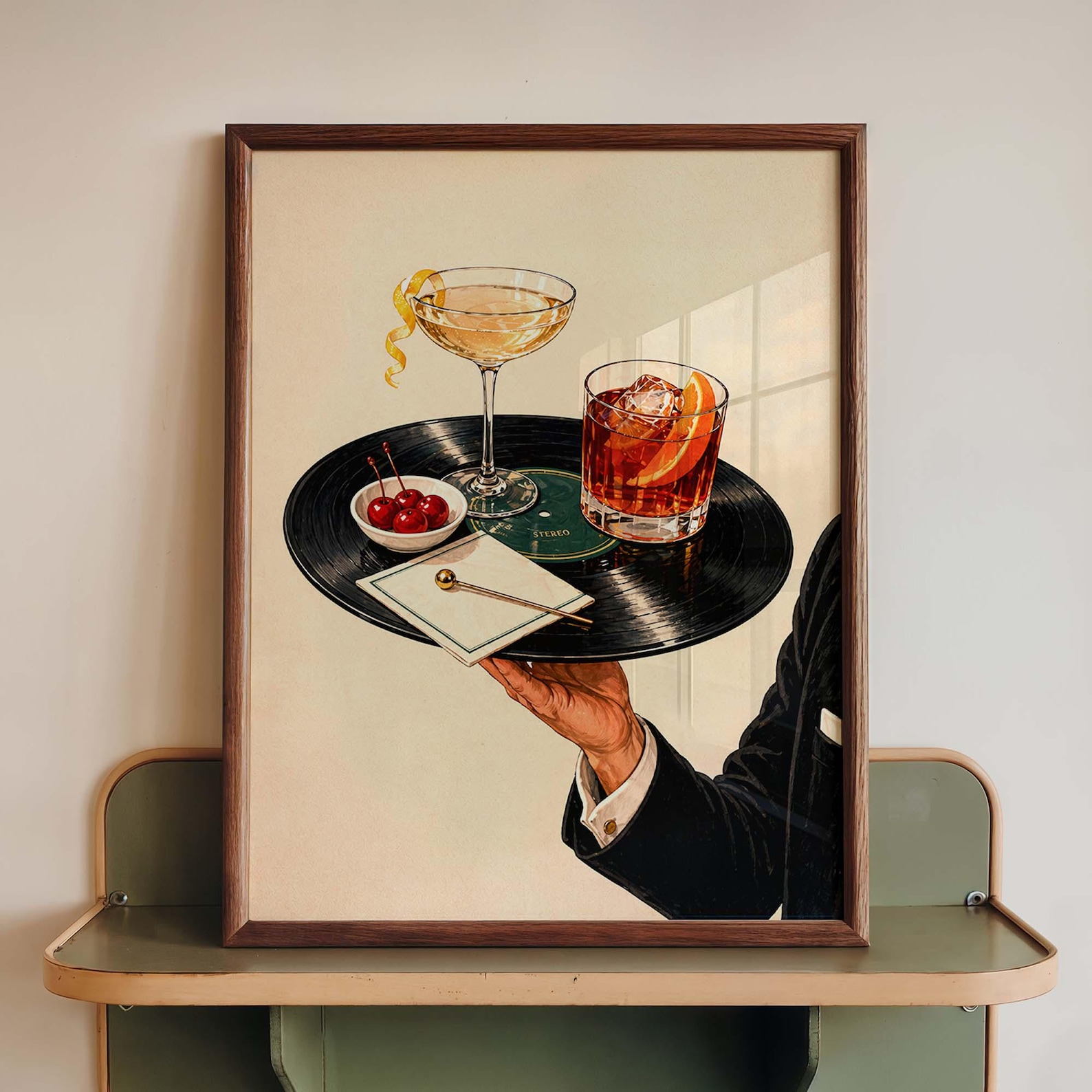 Vintage Schallplatten-Cocktail – Office Furniture For Home Bewertung und Preis