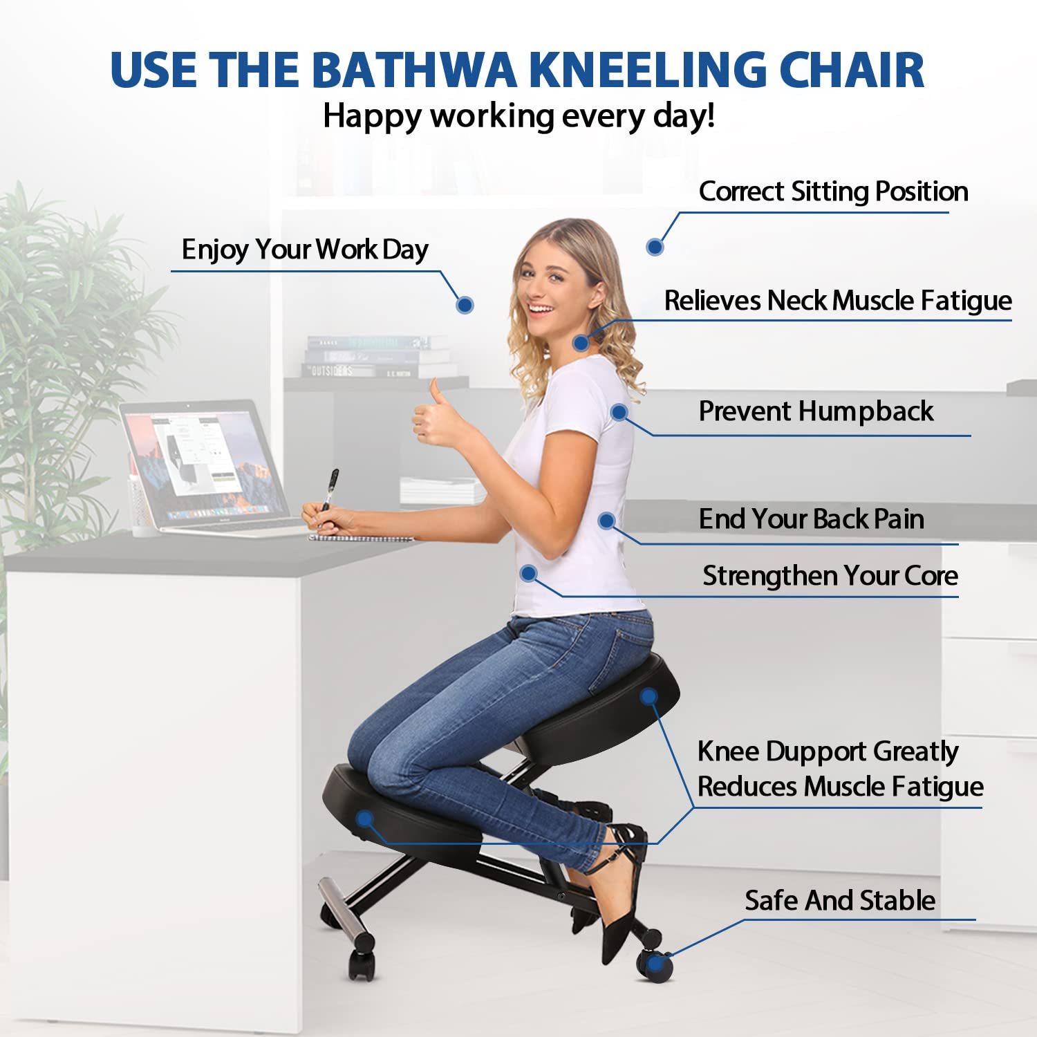 Ergonomischer Kniestuhl für Bü – Office Furniture For Home Bewertung und Preis